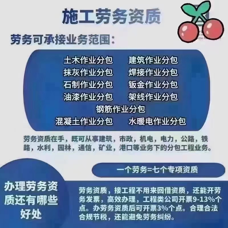 推荐：郑州施工劳务资质办理不难劳务资质备案